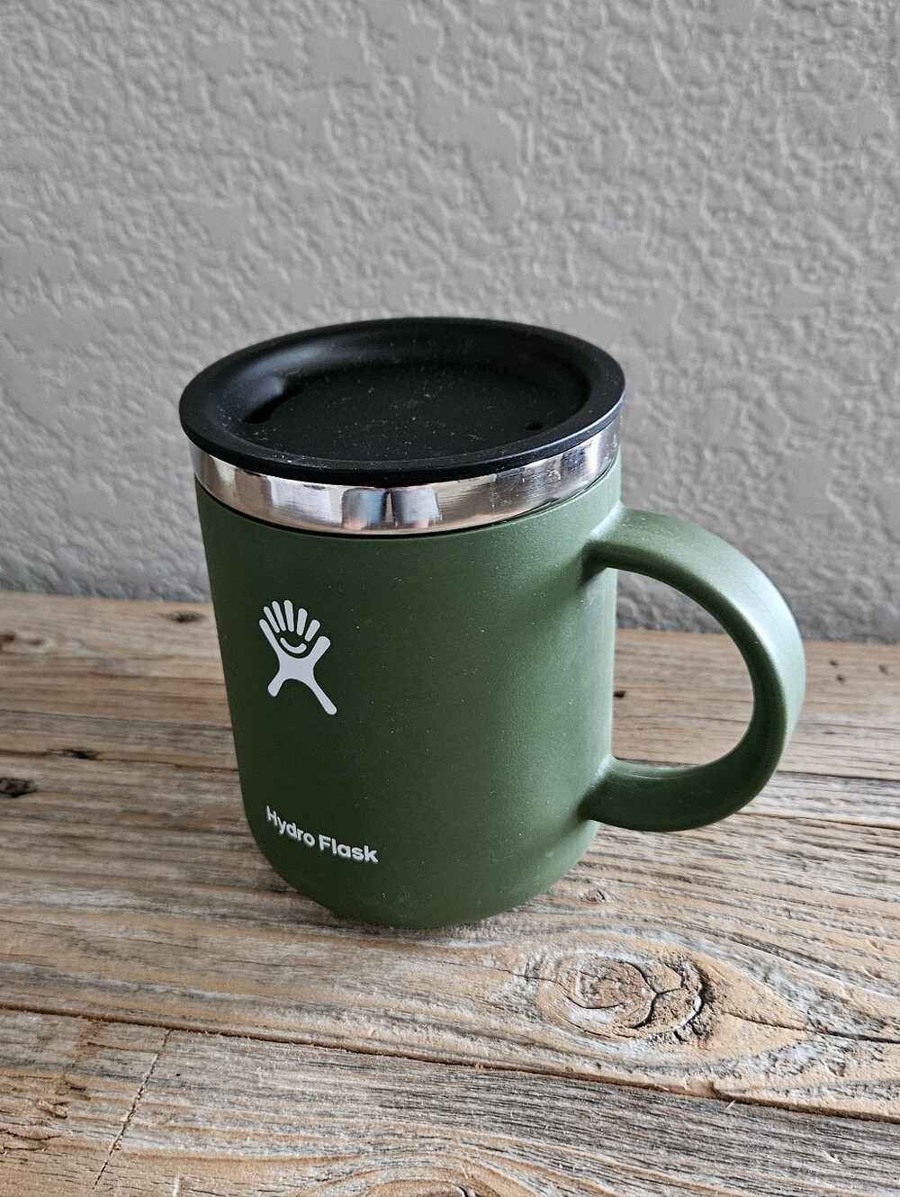 Hydro Flask Olive Green Travel Mug with Black Lid